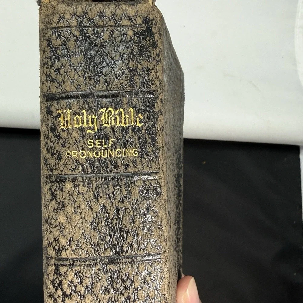 1922 Holy Bible Self Pronouncing John C Winston International Color Illustration